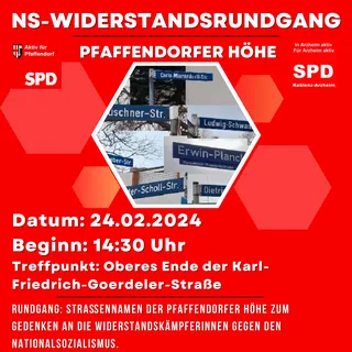 NS-Widerstandsrundgang über die Pfaffendorfer Höhe